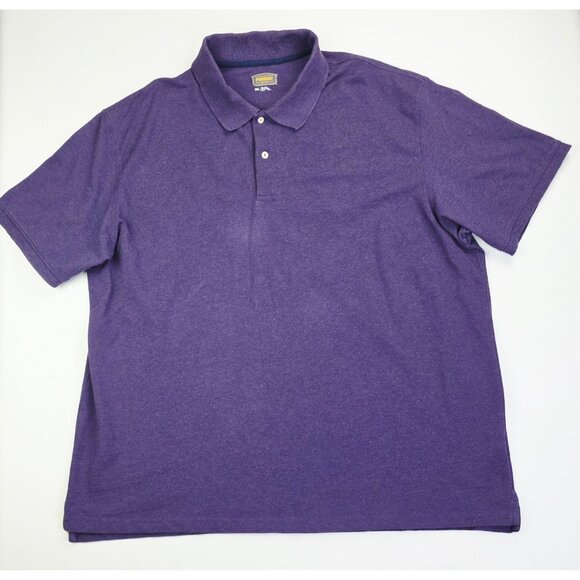 Foundry Size 3XL Mens Plum Short Sleeve Cotton Spread Collar Polo - Picture 1 of 8